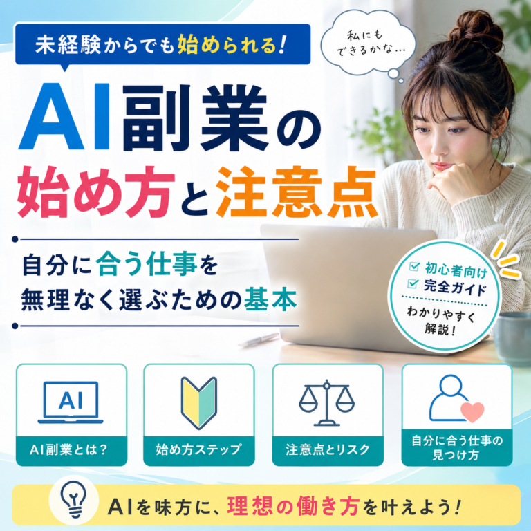 AI副業の始め方と注意点｜自分に合う仕事を無理なく選ぶための基本